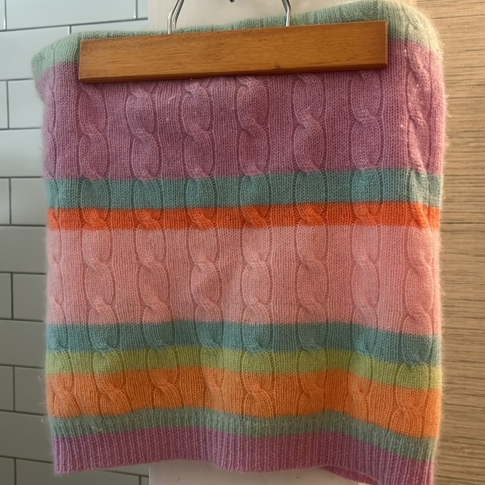 Ralph Lauren Black Label Cashmere Cable Knit Strapless Top VTG 🌈💛💕 ‼️PRICE CUT‼️